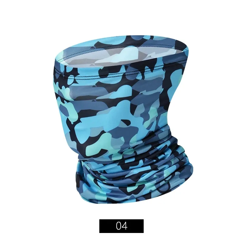 Sports Mask Ice Silk Neck Cover Hang Ear Triangle Face Mask Tube Scarf Ear Loops Stylish Neck Gaiters Printed Outdoor Cycling Hanging Mask