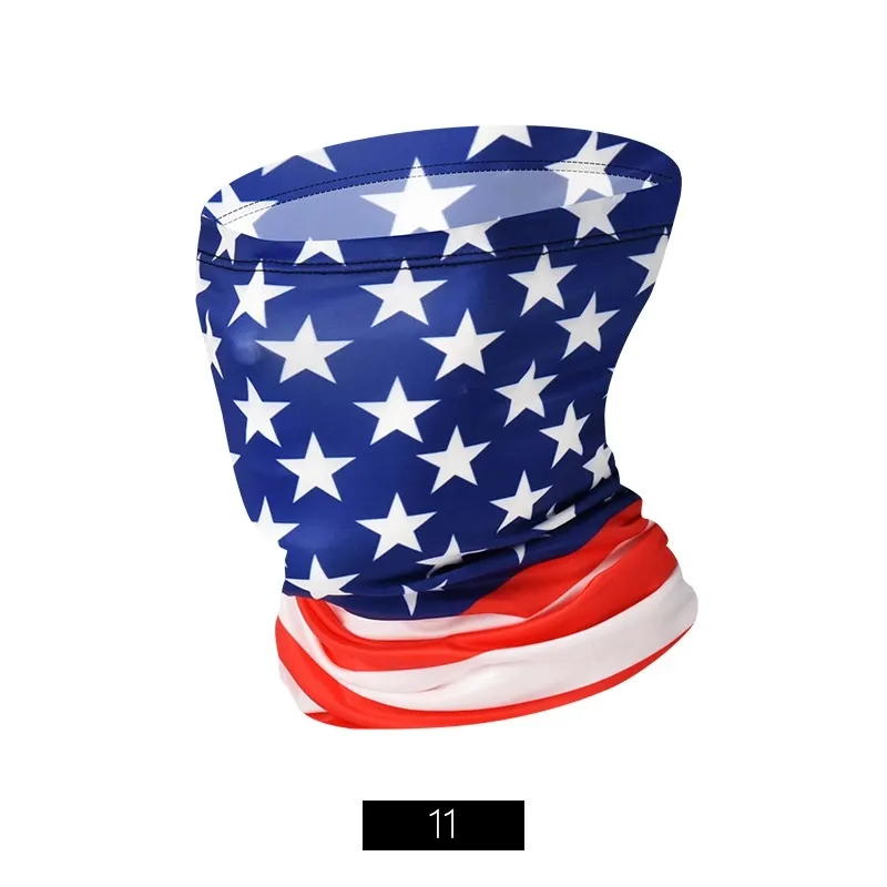 Sports Mask Ice Silk Neck Cover Hang Ear Triangle Face Mask Tube Scarf Ear Loops Stylish Neck Gaiters Printed Outdoor Cycling Hanging Mask