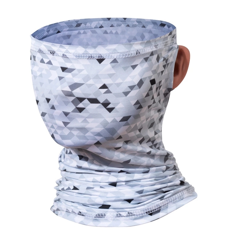 Sports Mask Ice Silk Neck Cover Hang Ear Triangle Face Mask Tube Scarf Ear Loops Stylish Neck Gaiters Printed Outdoor Cycling Hanging Mask