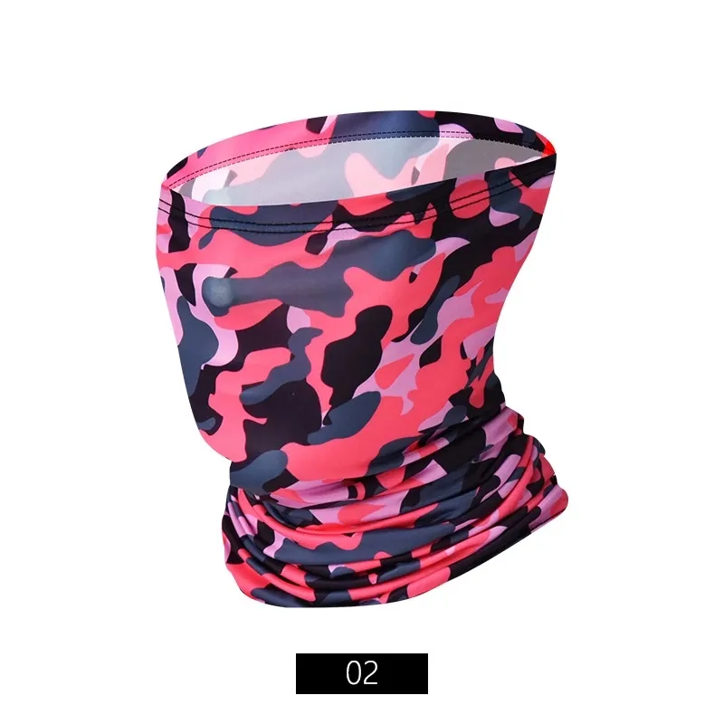 Sports Mask Ice Silk Neck Cover Hang Ear Triangle Face Mask Tube Scarf Ear Loops Stylish Neck Gaiters Printed Outdoor Cycling Hanging Mask