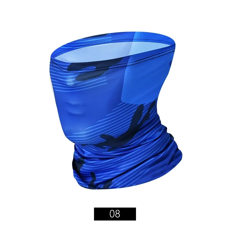 Sports Mask Ice Silk Neck Cover Hang Ear Triangle Face Mask Tube Scarf Ear Loops Stylish Neck Gaiters Printed Outdoor Cycling Hanging Mask