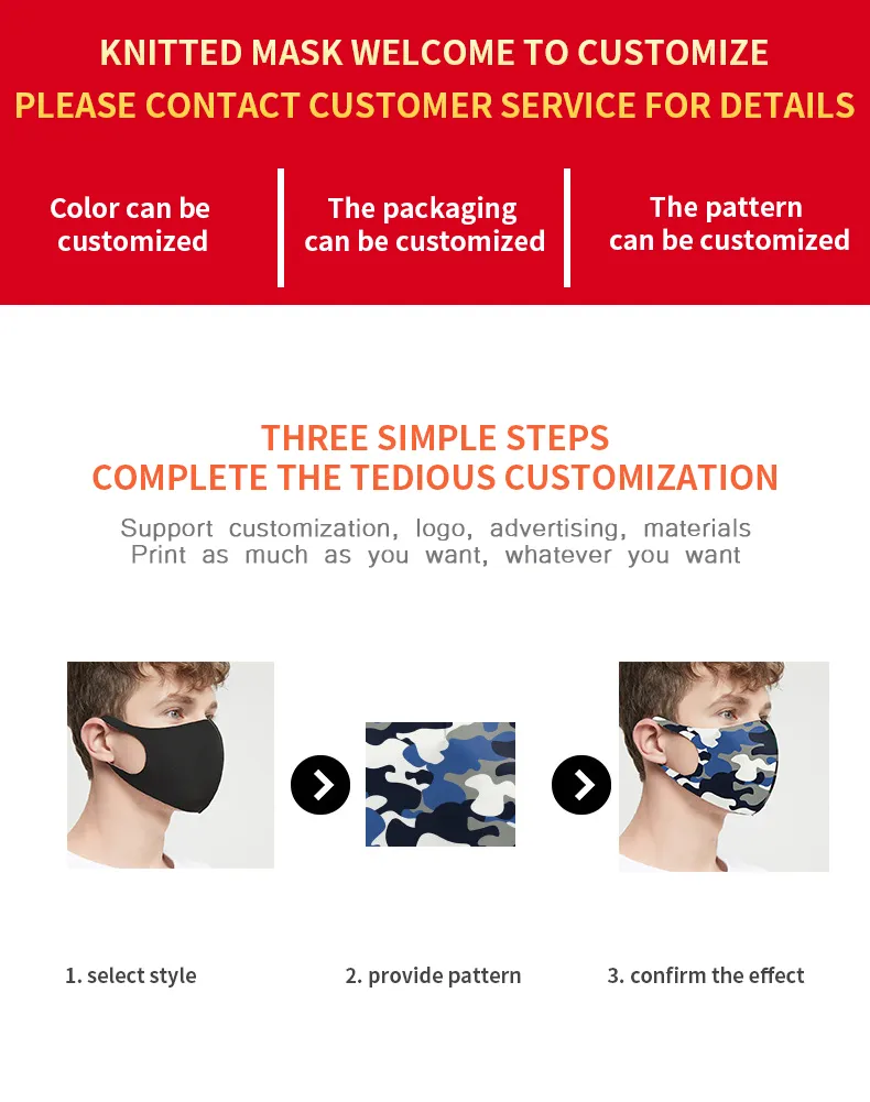 Spring Washable Reusable Fashion Cotton Facemasks Custom Cooling Ice Silk Party Face Masks with Logo Dust-Proof