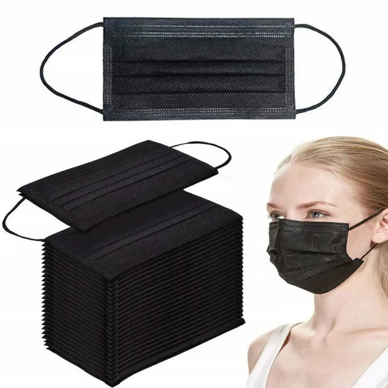 Stock Dustproof and Filter Haze Proof Black Mask