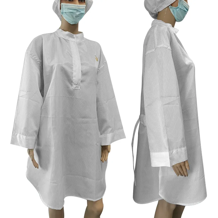 Unisex Long Sleeve Various Size ESD Anti-Static Clothing Smock