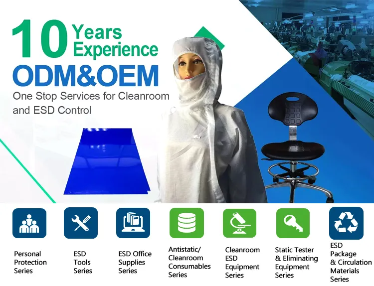 Unisex Long Sleeve Various Size ESD Anti-Static Clothing Smock