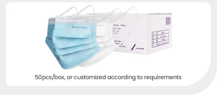 Wego Factory Disposable 3 Ply Non-Woven Face Mask