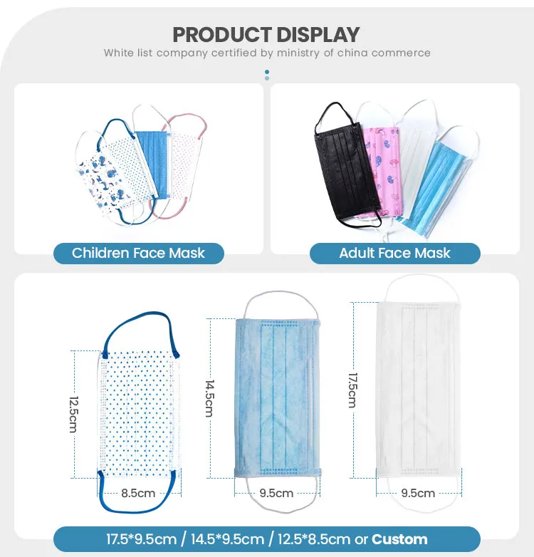 Wego Factory Disposable 3 Ply Non-Woven Face Mask