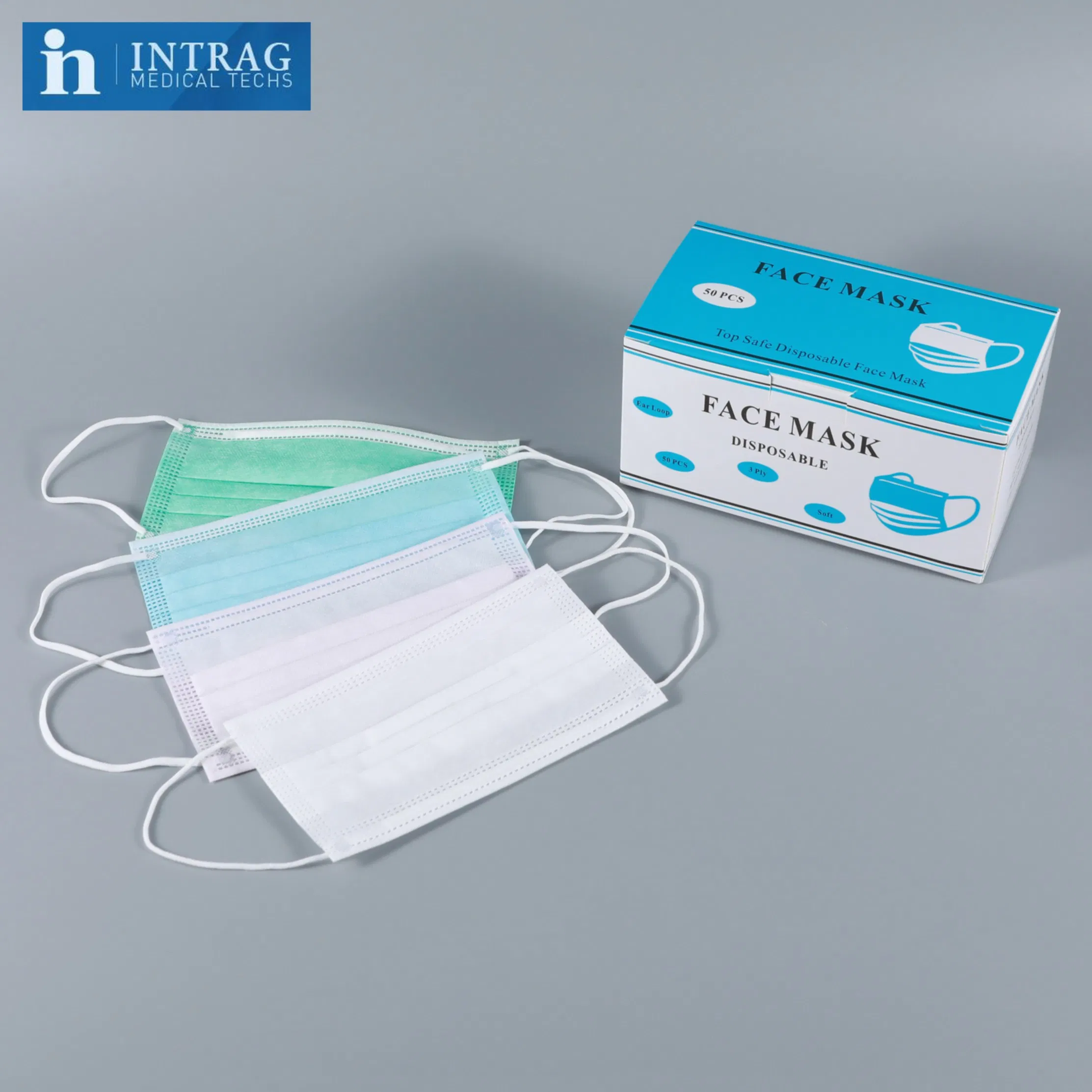 White Color Protective 3ply Disposable Medical Face Mask for Daily Protection