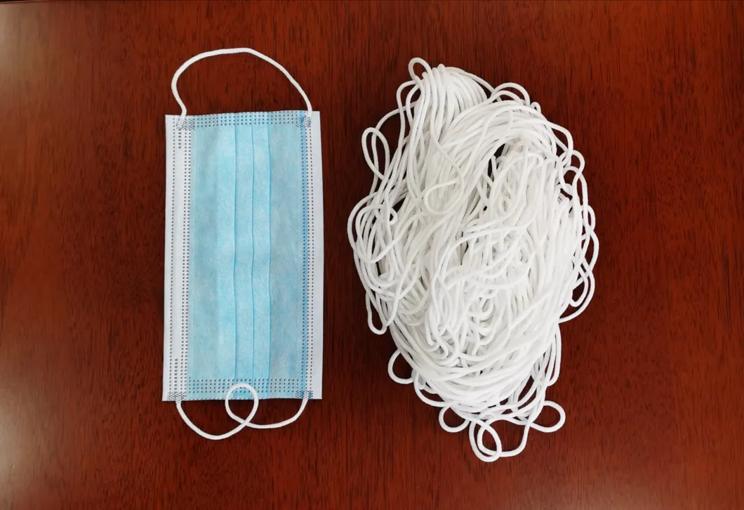 White Elastic Rope Ear Loop Mask Straps for Civilian Use