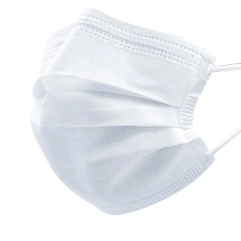 White Face Mask for Children and Adult Disposable Civil 3-Layer Protective Mask
