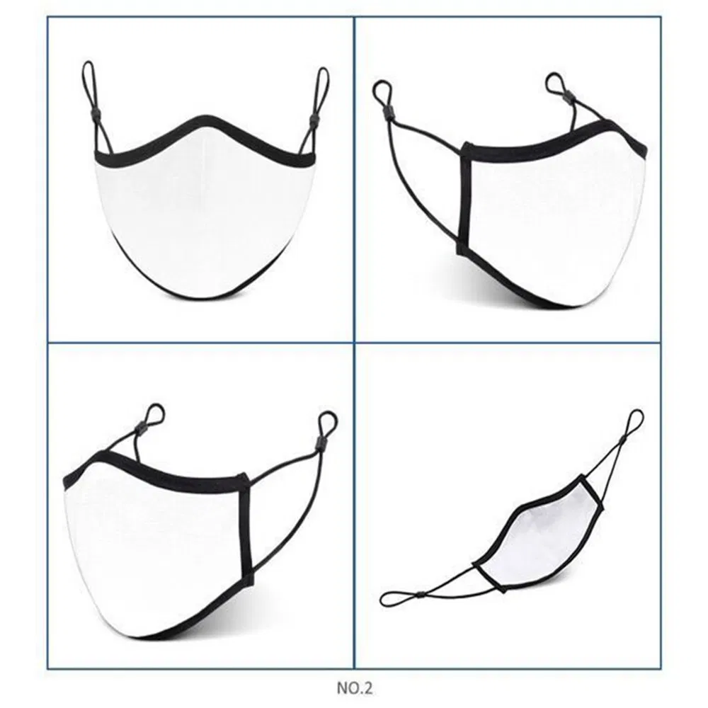 Wholesale Designer Custom Reusable Cloth Blank White Cotton Face Mask
