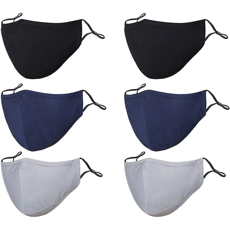 Wholesale Designer Custom Reusable Cloth Blank White Cotton Face Mask