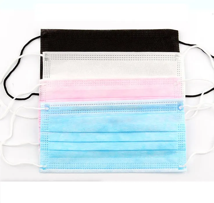 Wholesale Disposable 3 Ply/ 3 Ply Nonwoven Protective Face Mask Anti Flu