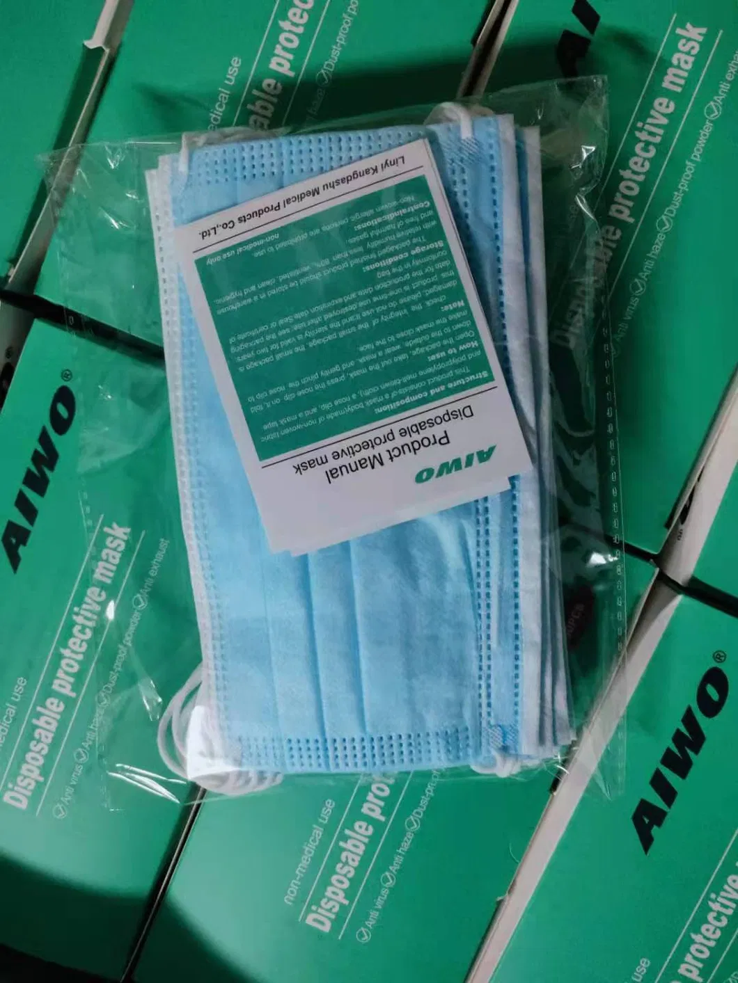 Wholesale Disposable 3 Ply/ 3 Ply Nonwoven Protective Face Mask Anti Flu