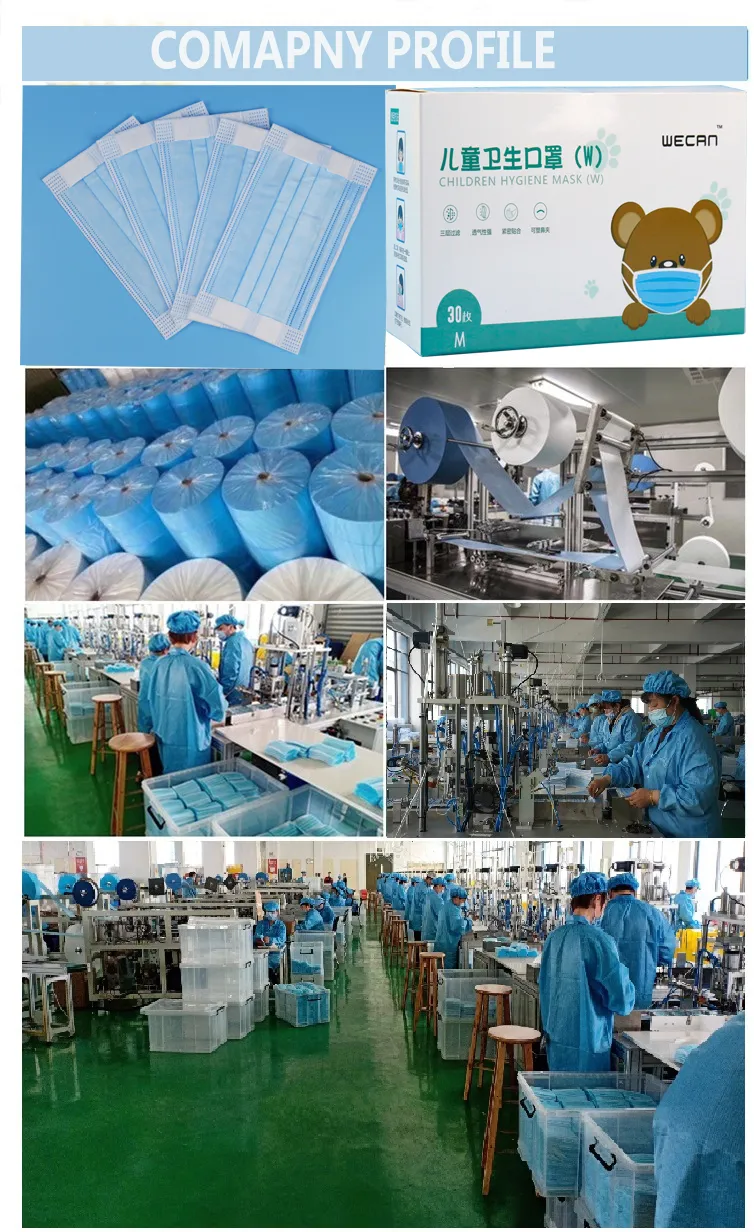 Wholesale Disposable Face Virus-Prevention 3ply Mask for Children Nonwoven Stock