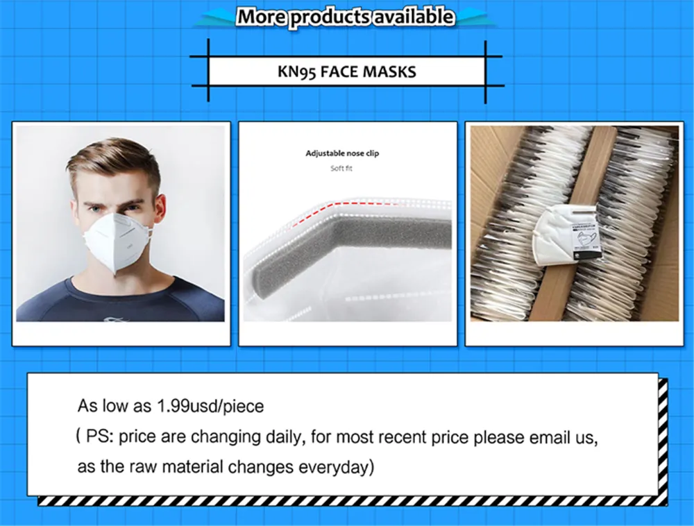 Wholesale Dust N95 KN95 FFP2 4 Ply Disposable Face Mask Safety for Suppliers
