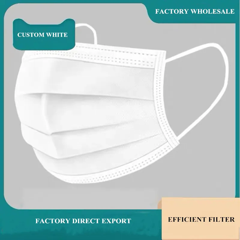 Wholesale Factory Direct Blue and White Color Can Be Customized Color 3 Layer Disposable Anti-Virus Protective Mask