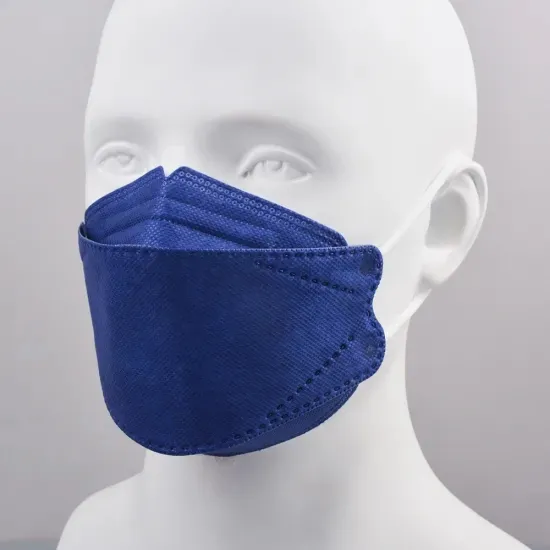 Wholesale Kf94 Black White Yellow Disposable Non-Woven Fabric Protective Fish Shaped Mask