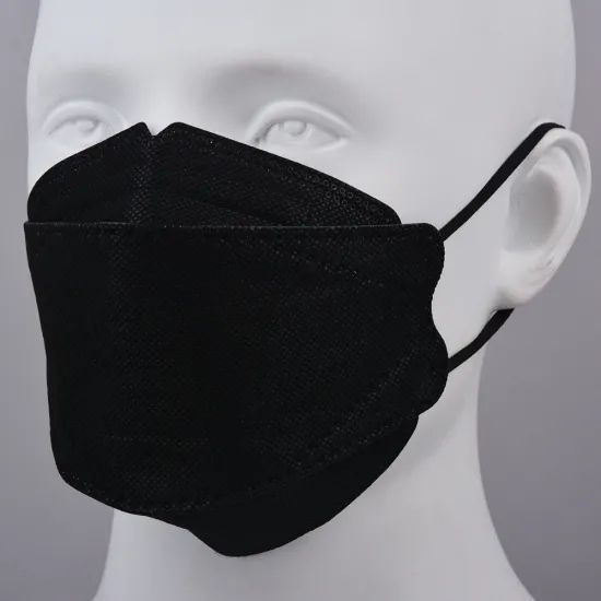 Wholesale Kf94 Black White Yellow Disposable Non-Woven Fabric Protective Fish Shaped Mask