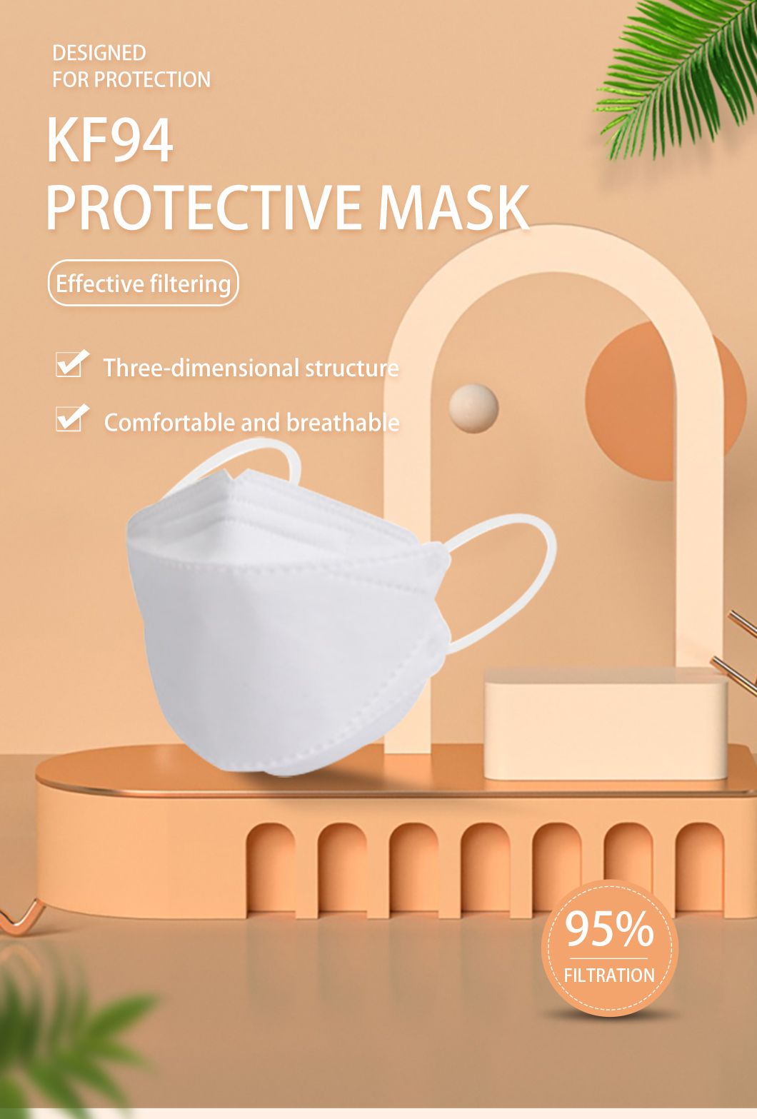 Factory Sales Cheap Fish Shaped Kf94 Adult Face Mask