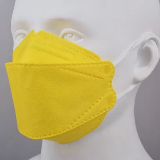 Wholesale Kf94 Black White Yellow Disposable Non-Woven Fabric Protective Fish Shaped Mask