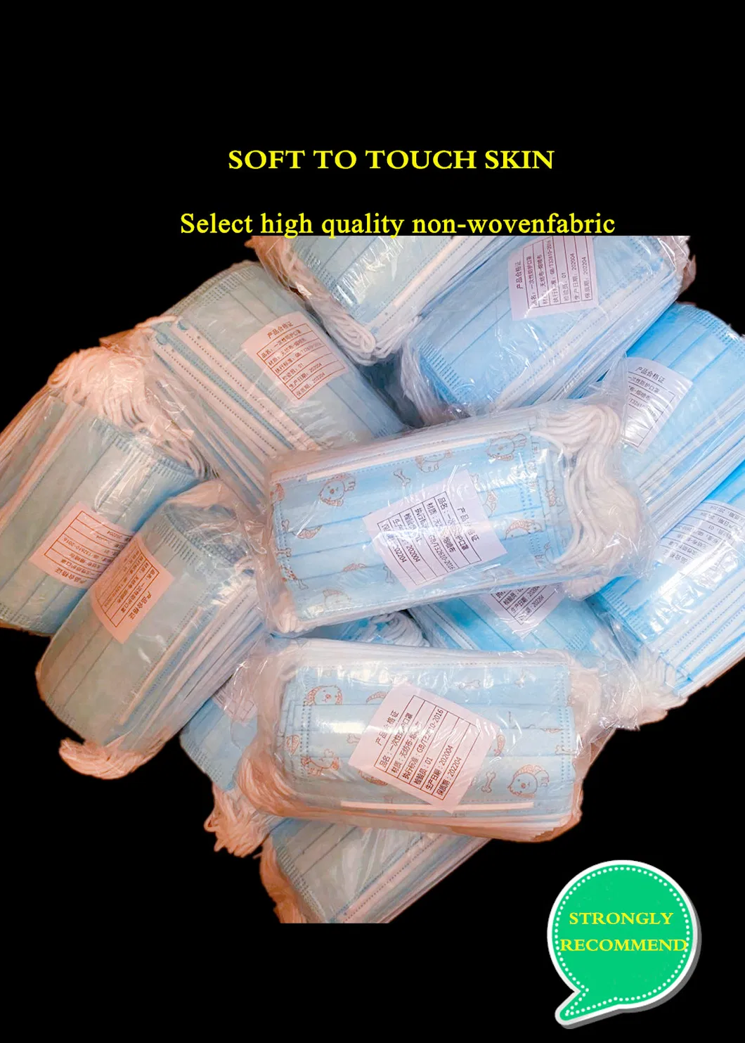 Wholesale White Earlobe 3-Layer Kids Mask Children Mask Dust Mask Disposable Mask Particle Mask